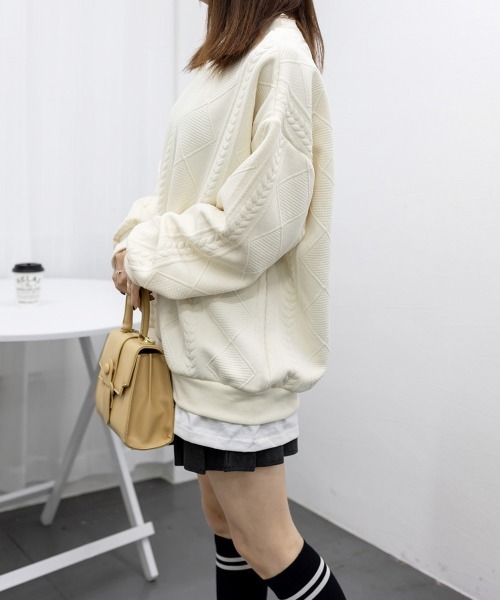 Miniministore(ミニミニストア)の「重ね着風トレーナー レディーススウェット(スウェット・レディース・アイボリー系1/アイボリー系2/ピンク系1/ピンク系2・FREE)」の16枚目の写真