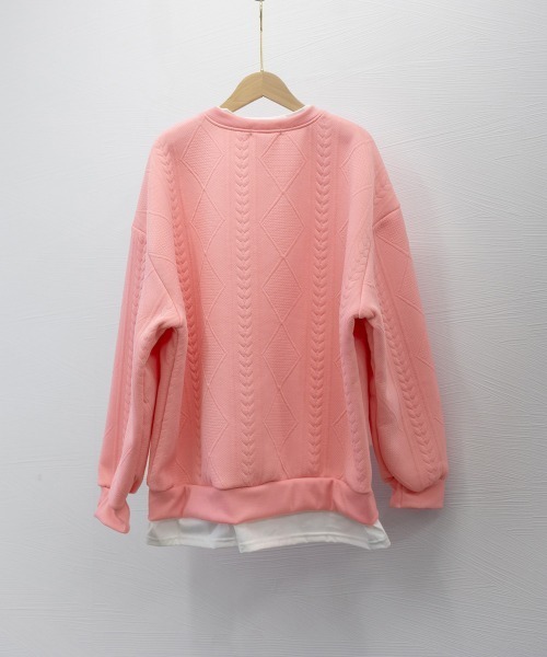 Miniministore(ミニミニストア)の「重ね着風トレーナー レディーススウェット(スウェット・レディース・アイボリー系1/アイボリー系2/ピンク系1/ピンク系2・FREE)」の19枚目の写真