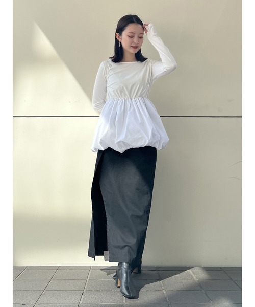 STYLEVOICE  バルーンヘムペプラムトップス Stylevoice for xxx（スタイルヴォイスフォー）の「バルーンヘム