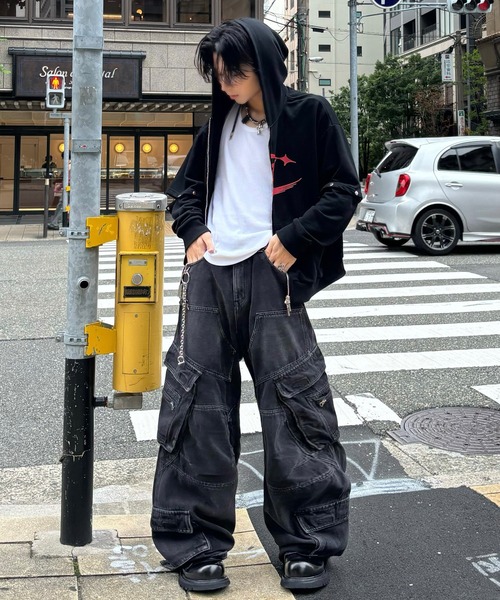 Theater code（シアターコード）の「Theater code×keisho 2WAYフーディー 2026年 夏 夏服（パーカー・メンズ・ブラック/クリーム/ダークグレー・2/3）」の11枚目の写真