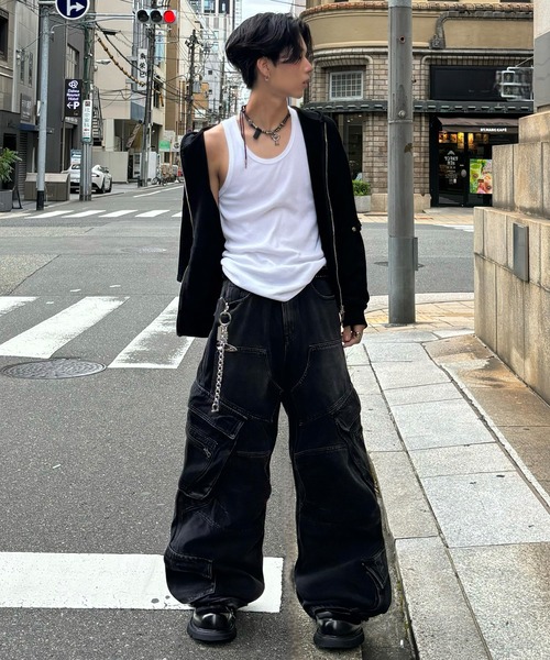 Theater code（シアターコード）の「Theater code×keisho 2WAYフーディー 2026年 夏 夏服（パーカー・メンズ・ブラック/クリーム/ダークグレー・2/3）」の12枚目の写真