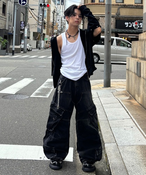 Theater code（シアターコード）の「Theater code×keisho 2WAYフーディー 2026年 夏 夏服（パーカー・メンズ・ブラック/クリーム/ダークグレー・2/3）」の13枚目の写真