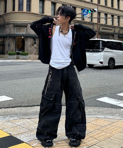 Theater code（シアターコード）の「Theater code×keisho 2WAYフーディー 2026年 夏 夏服（パーカー・メンズ・ブラック/クリーム/ダークグレー・2/3）」の14枚目の写真