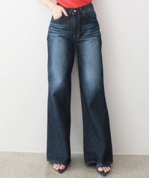 ワイドレッグフルレングスデニムパンツ