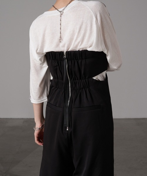 RAY CASSIN（レイカズン）の「マルチウェイコンビネゾン（サロペット/オーバーオール・レディース・アイボリー/ブラック/グレー系その他/ブラック系その他・FREE）」の9枚目の写真