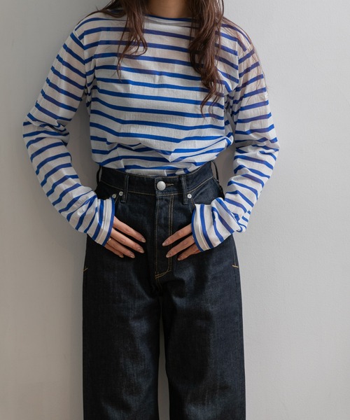 YANUK(ヤヌーク)の「YANUK ボーイズストレート LEA OWI(デニムパンツ・レディース・インディゴブルー・23/24/25)」の12枚目の写真