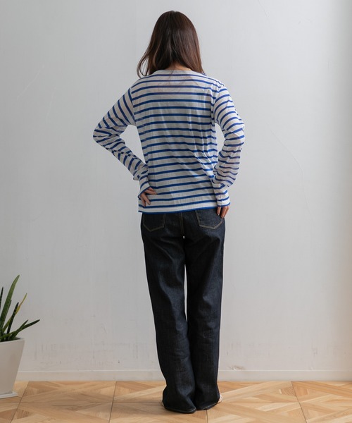 YANUK(ヤヌーク)の「YANUK ボーイズストレート LEA OWI(デニムパンツ・レディース・インディゴブルー・23/24/25)」の6枚目の写真