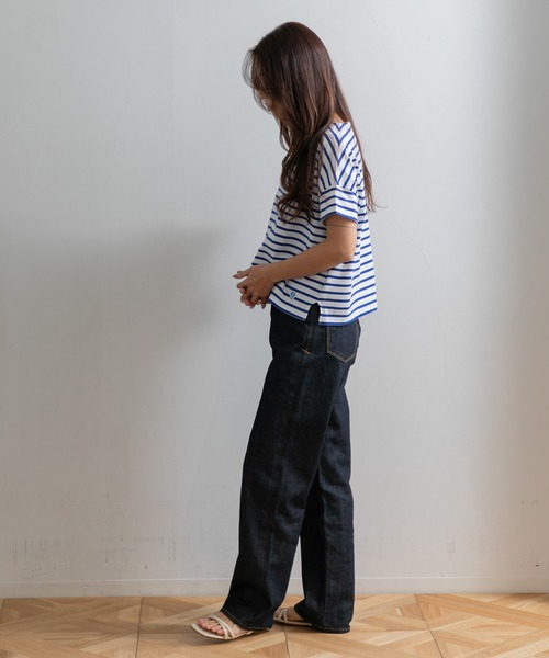 YANUK(ヤヌーク)の「YANUK ボーイズストレート LEA OWI(デニムパンツ・レディース・インディゴブルー・23/24/25)」の13枚目の写真