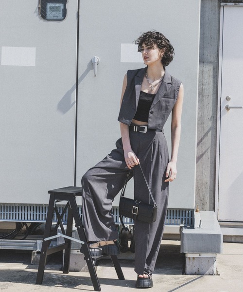 PAGEBOY（ページボーイ）の「2WAYショートジャケット（テーラードジャケット・レディース・グレー/チャコールグレー/ブラック・FREE）」の15枚目の写真