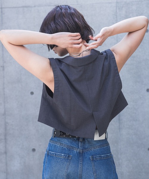 PAGEBOY（ページボーイ）の「2WAYショートジャケット（テーラードジャケット・レディース・グレー/チャコールグレー/ブラック・FREE）」の21枚目の写真