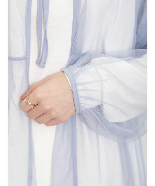 Samansa Mos2(サマンサ モスモス)の「チュールレイヤードカットソー(Tシャツ/カットソー・レディース・ブラック/ピンク/キナリ/ブルー・F)」の7枚目の写真