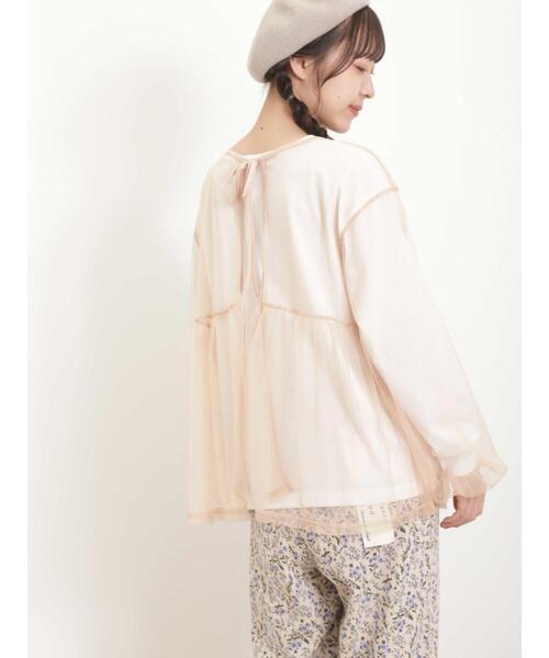 Samansa Mos2(サマンサ モスモス)の「チュールレイヤードカットソー(Tシャツ/カットソー・レディース・ブラック/ピンク/キナリ/ブルー・F)」の22枚目の写真