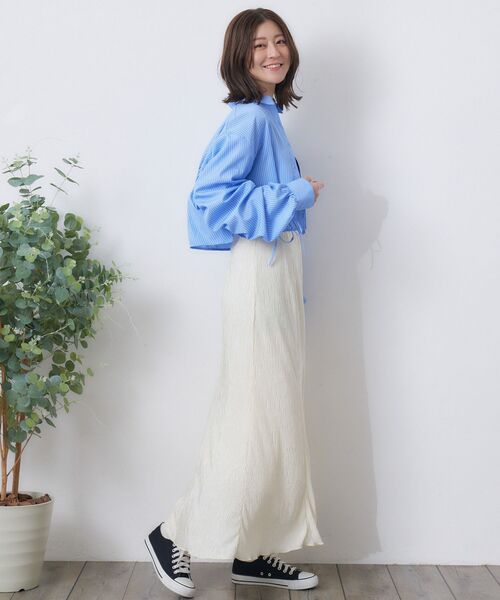 RETRO GIRL(レトロガール)の「細プリーツロングSK(スカート・レディース・ブラック/ブルー系その他/ナチュラル/シルバー・FREE)」の12枚目の写真