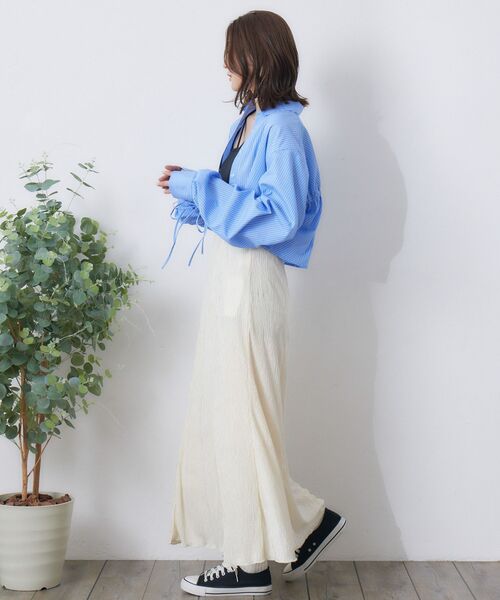 RETRO GIRL(レトロガール)の「細プリーツロングSK(スカート・レディース・ブラック/ブルー系その他/ナチュラル/シルバー・FREE)」の11枚目の写真