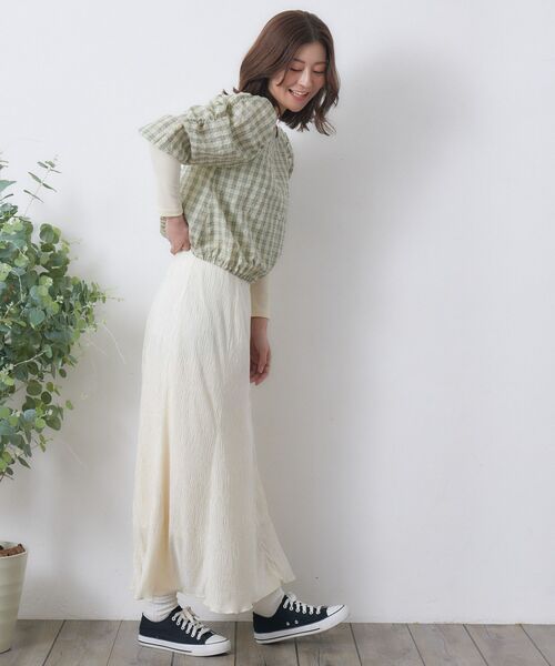 RETRO GIRL(レトロガール)の「細プリーツロングSK(スカート・レディース・ブラック/ブルー系その他/ナチュラル/シルバー・FREE)」の15枚目の写真