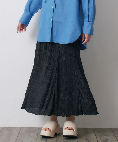 RETRO GIRL(レトロガール)の「細プリーツロングSK(スカート・レディース・ブラック/ブルー系その他/ナチュラル/シルバー・FREE)」の16枚目の写真