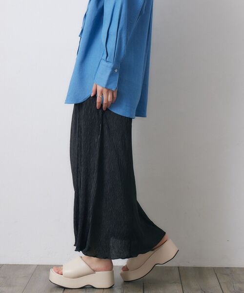 RETRO GIRL(レトロガール)の「細プリーツロングSK(スカート・レディース・ブラック/ブルー系その他/ナチュラル/シルバー・FREE)」の17枚目の写真