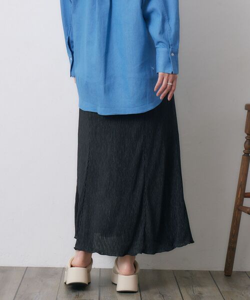 RETRO GIRL(レトロガール)の「細プリーツロングSK(スカート・レディース・ブラック/ブルー系その他/ナチュラル/シルバー・FREE)」の19枚目の写真