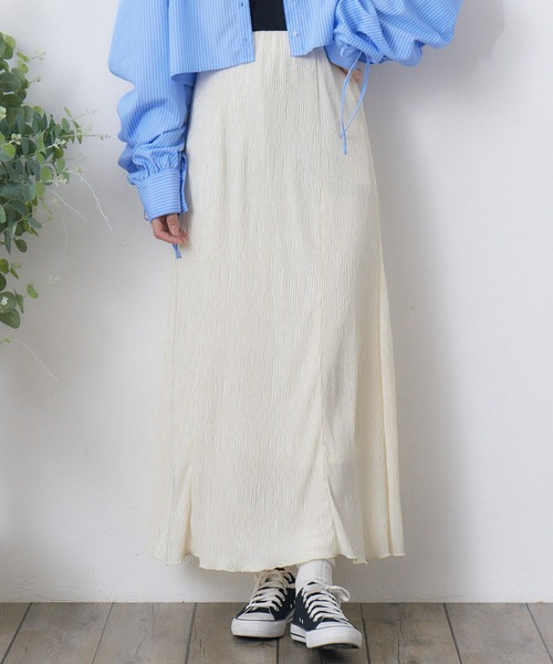 RETRO GIRL(レトロガール)の「細プリーツロングSK(スカート・レディース・ブラック/ブルー系その他/ナチュラル/シルバー・FREE)」の5枚目の写真