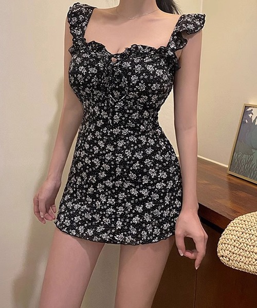 【SWIM WEAR/水着】花柄フリルワンピース水着（水着）｜Dita Muaj.（ディータムアージュ）