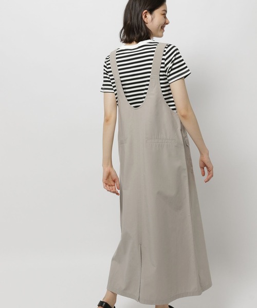 niko and...（ニコアンド）の「Uネックジャンパースカート（ジャンパースカート・レディース・ライトブルー/カーキ/グレー・LARGE/MEDIUM）」の6枚目の写真