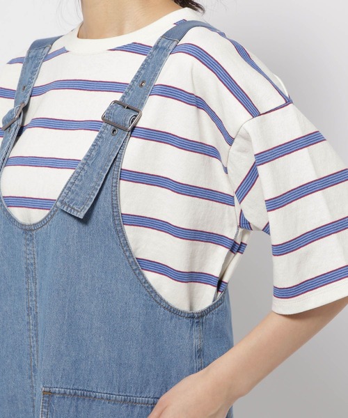 niko and...（ニコアンド）の「Uネックジャンパースカート（ジャンパースカート・レディース・ライトブルー/カーキ/グレー・LARGE/MEDIUM）」の18枚目の写真