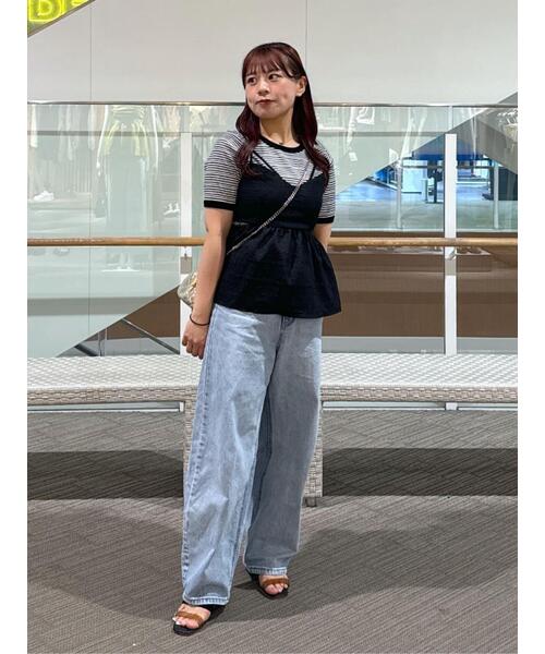 FREE'S MART（フリーズマート）の「◆サイドカッティングペプラムビスチェ（シャツ/ブラウス・レディース・ホワイト/ピンク/ブラック・FREE）」の4枚目の写真