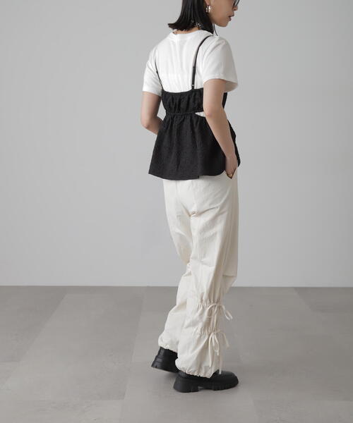 FREE'S MART（フリーズマート）の「◆サイドカッティングペプラムビスチェ（シャツ/ブラウス・レディース・ホワイト/ピンク/ブラック・FREE）」の10枚目の写真