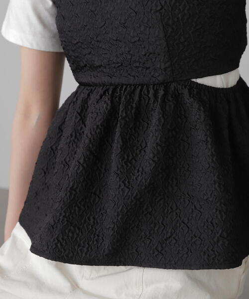 FREE'S MART（フリーズマート）の「◆サイドカッティングペプラムビスチェ（シャツ/ブラウス・レディース・ホワイト/ピンク/ブラック・FREE）」の17枚目の写真