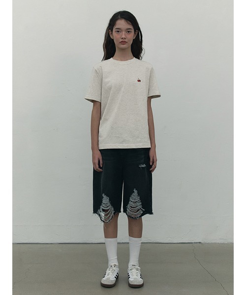 Tシャツ・カットソー KIRSH Small Cherry Standard T-Shirt Black MUSINSA | KIRSH I Love Kirsh T-shirt [Black]