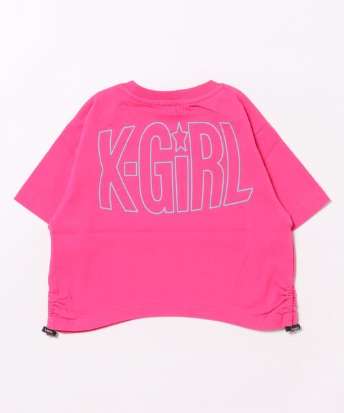 X-girl Stages（エックスガールステージス）の「脇シャーリングビッグロゴ半袖Tシャツ（Tシャツ/カットソー・キッズ・オフホワイト/ブラック/ピンク・110cm/120cm/130cm/140cm/100cm/90cm）」の17枚目の写真