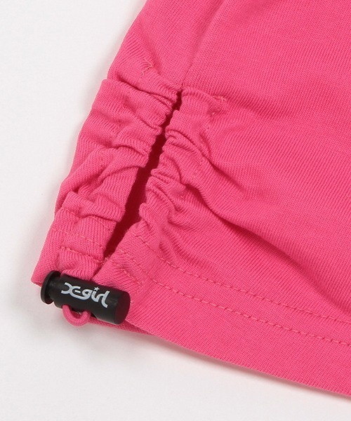 X-girl Stages（エックスガールステージス）の「脇シャーリングビッグロゴ半袖Tシャツ（Tシャツ/カットソー・キッズ・オフホワイト/ブラック/ピンク・110cm/120cm/130cm/140cm/100cm/90cm）」の12枚目の写真