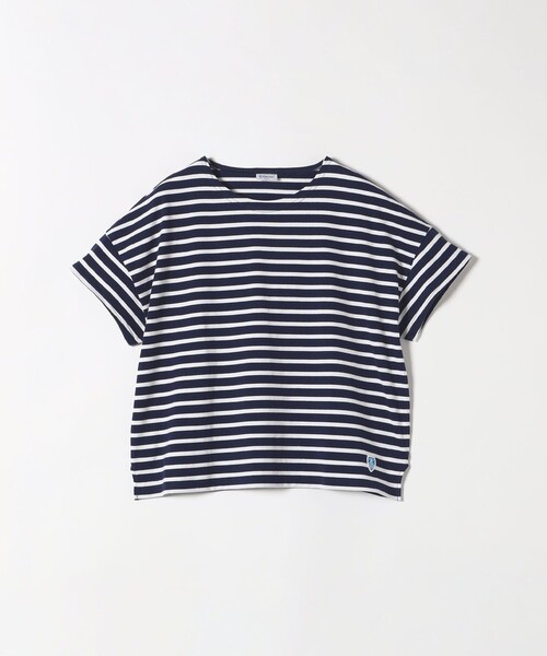 ORCIVAL(オーシバル)の「ORCIVAL:〈手洗い可能〉ボックス ボーダー TEE(Tシャツ/カットソー・レディース・レッド/ネイビー/ブルー系その他・ONE SIZE)」の1枚目の写真