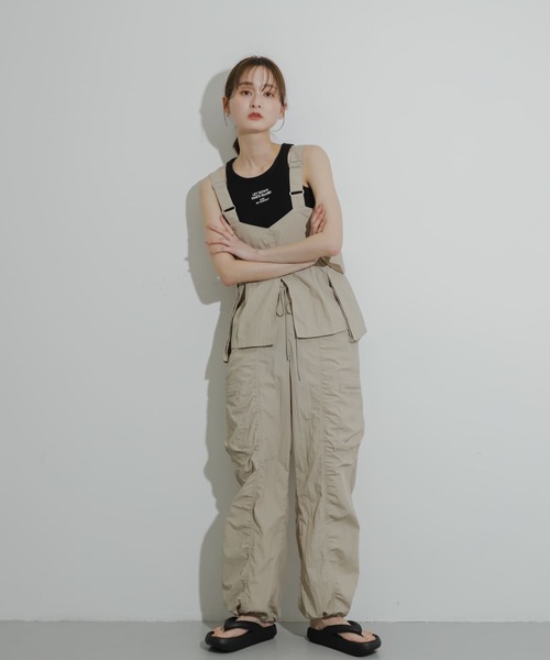 Uiscel（ユイセル）の「Uiscel　パッカリングイージーカーゴパンツ（その他パンツ・レディース・ライトベージュ/ブラック/オレンジ・ONE）」の11枚目の写真