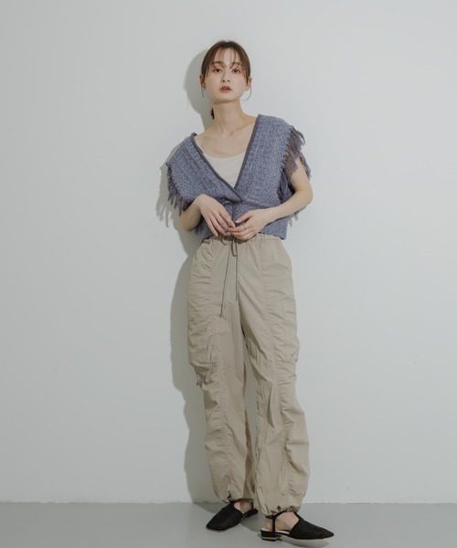 Uiscel（ユイセル）の「Uiscel　パッカリングイージーカーゴパンツ（その他パンツ・レディース・ライトベージュ/ブラック/オレンジ・ONE）」の15枚目の写真