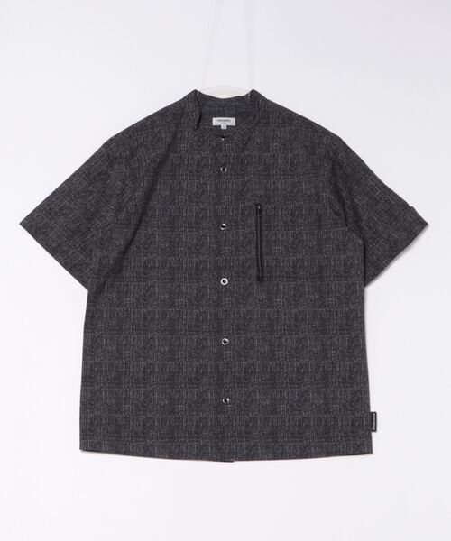 レノマ オム サッカープリント スタンドカラー半袖シャツ(セットアップ可能)（シャツ/ブラウス）｜renoma HOMME（レノマオム）
