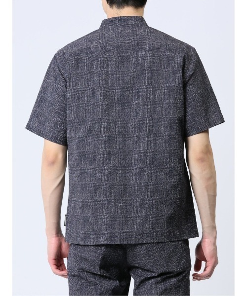 レノマ オム サッカープリント スタンドカラー半袖シャツ(セットアップ可能)（シャツ/ブラウス）｜renoma HOMME（レノマオム）
