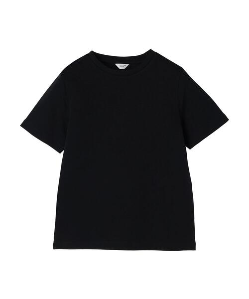 AMERICAN HOLIC(アメリカンホリック)の「キレイcottonクルーネックカットプルオーバー(Tシャツ/カットソー・レディース・ブラック/オフホワイト・S/M/L)」の7枚目の写真