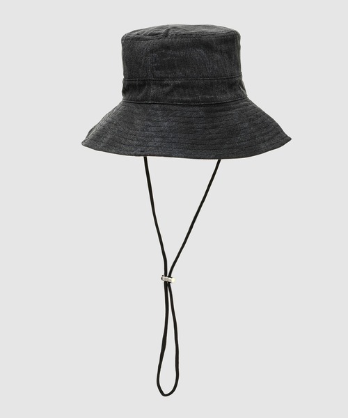 GANNI(ガニー)の「Fisherman Bucket Hat Denim(ハット・レディース・ブラック・XS/S/M/L)」の2枚目の写真