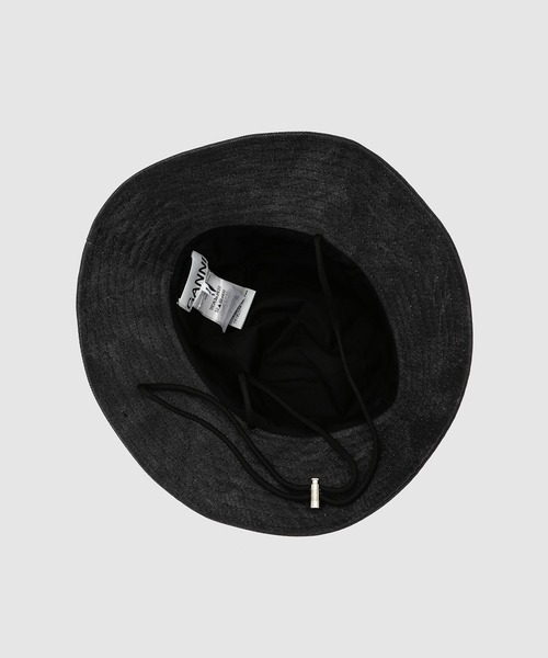 GANNI(ガニー)の「Fisherman Bucket Hat Denim(ハット・レディース・ブラック・XS/S/M/L)」の4枚目の写真