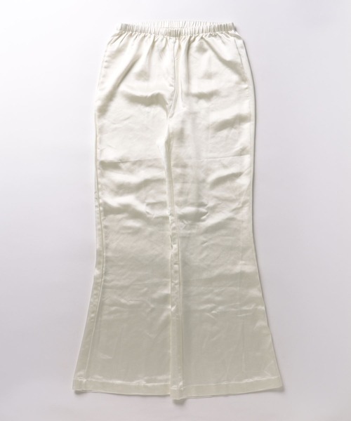 wee9s（ウィークス）の「satin like flare pants / サテンフレアパンツ（その他パンツ・レディース・ブラック/ホワイト・FREE）」の3枚目の写真