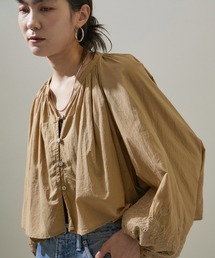 SALON adam et rope' | 【WEB限定】ボリュームスリーブ刺繍クロップドブラウス(シャツ/ブラウス)