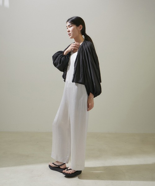 SALON adam et rope'(サロン アダム エ ロペ)の「【WEB限定】ボリュームスリーブ刺繍クロップドブラウス(シャツ/ブラウス・レディース・ブラック/オフホワイト/ベージュ・FREE)」の15枚目の写真