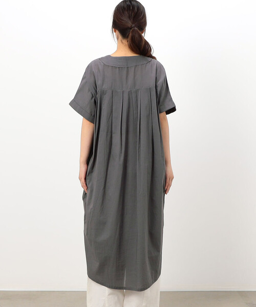 ONIGIRI(オニギリ)の「インドコットン タックワンピース(ワンピース・レディース・チャコール/ネイビー/ホワイト・FREE)」の16枚目の写真