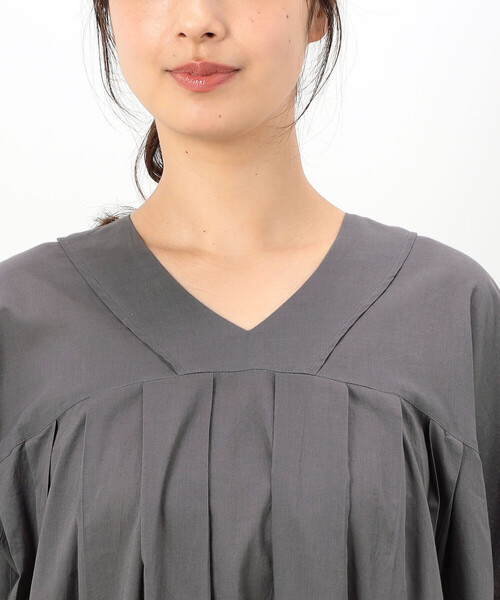 ONIGIRI(オニギリ)の「インドコットン タックワンピース(ワンピース・レディース・チャコール/ネイビー/ホワイト・FREE)」の17枚目の写真