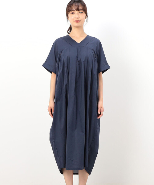 ONIGIRI(オニギリ)の「インドコットン タックワンピース(ワンピース・レディース・チャコール/ネイビー/ホワイト・FREE)」の21枚目の写真