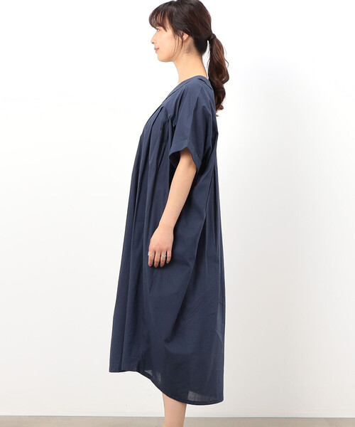 ONIGIRI(オニギリ)の「インドコットン タックワンピース(ワンピース・レディース・チャコール/ネイビー/ホワイト・FREE)」の22枚目の写真