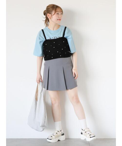 ehka sopo（エヘカソポ）の「◎パールビスチェ（ニット/セーター・レディース・ブラック/ベージュ・F）」の11枚目の写真