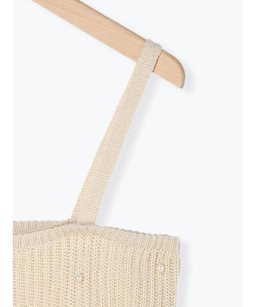 ehka sopo（エヘカソポ）の「◎パールビスチェ（ニット/セーター・レディース・ブラック/ベージュ・F）」の22枚目の写真