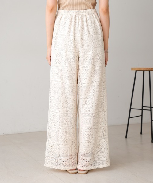 Bab（バブ）の「ブロックレースストレートパンツ（その他パンツ・レディース・オフホワイト/ホワイト系その他/ブラック・M）」の14枚目の写真